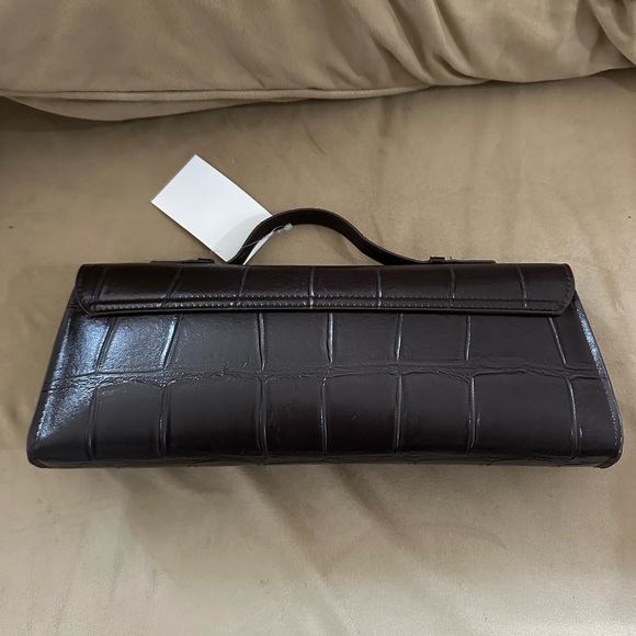 H&M Dark Brown Embossed Clutch - Picture 6 of 7